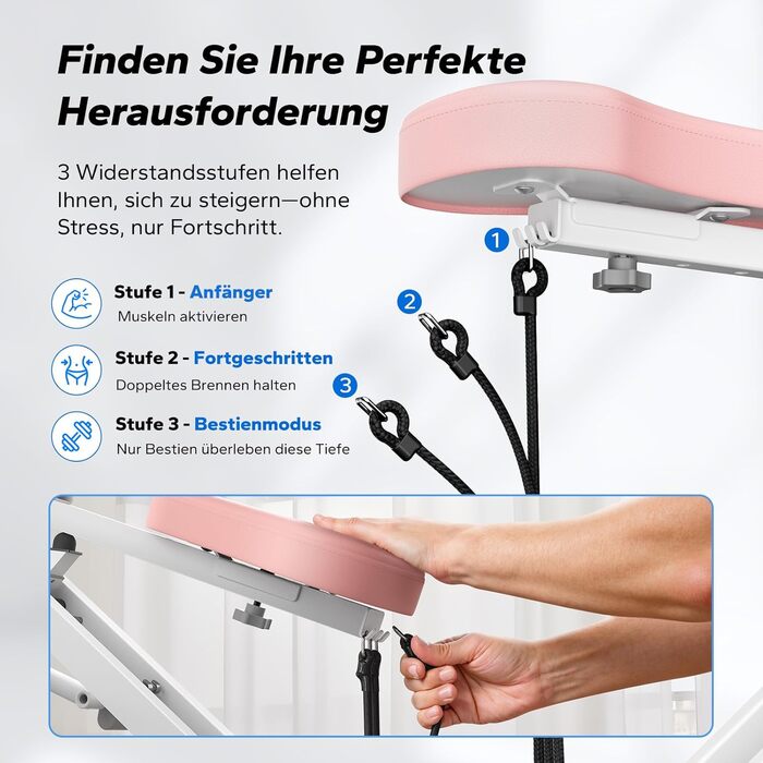 MERACH 2-в-1 тренажер для присідань та тяги, складаний, для тренування сідниць, ніг та корпусу, 10 хв збірки, максимальне навантаження 160 кг (білий, R07)