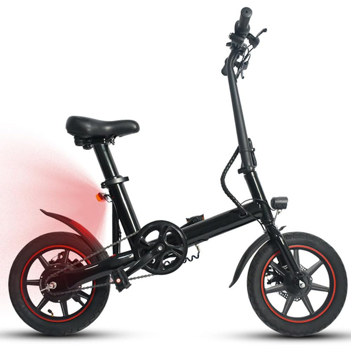 Складаний електровелосипед 14 дюймів з акумулятором 36V 6Ah, портативний E-Bike з дальністю до 25 км для чоловіків і жінок, для міських поїздок