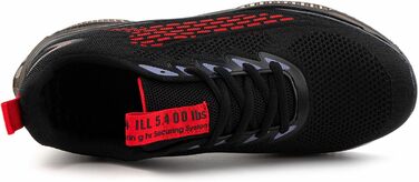 Кросівки Hitmars для чоловіків з повітряною подушкою, розмір 39-48 (сітка, чорний/червоний)