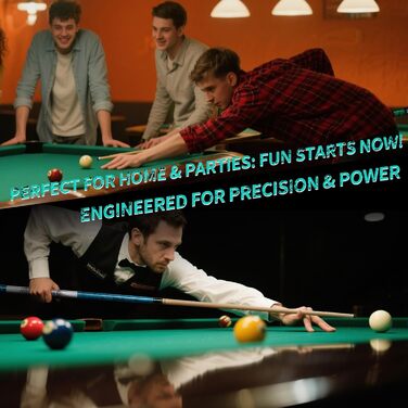 Більярдний кий Kmise професійний, 147 см, канадське кленове дерево, 13 мм шкіряний наконечник, 3D-антиковзаючий грип, для дорослих/початківців/професіоналів, набір 4 шт.