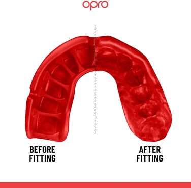 Охоронна капа OPRO Gold для дорослих і дітей, захист щелепи для боксу, ММА, лакросу, хокею, єдиноборств, чорна/червона, комфортна, розмір 10+