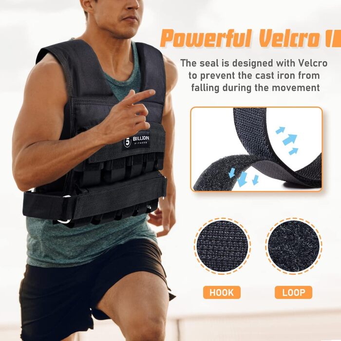 Утяжелитель 5BILLION FITNESS Monstervest (1-20 кг) для силових тренувань, чорний