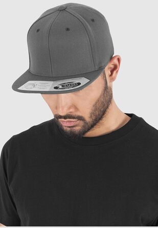 Кепка-снэпбек Flexfit для дорослих, регульований розмір, темно-сіра