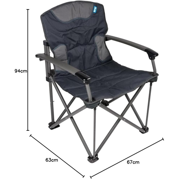 Кемпінговий стілець Kampa FT0180: Максимальне навантаження 180 кг, EXTRA комфорт