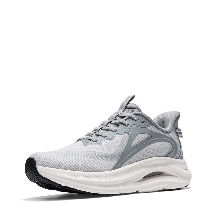 Чоловічі спортивні кросівки ALLSWIFIT для бігу та фітнесу, сірі, slip-on, з підтримкою своду стопи та амортизацією, дихаючі, розмір 42 EU