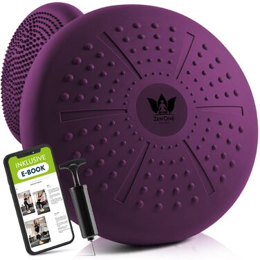 Кішн Balance ZenOne Sports® для координації та тренування спини. Ортопедичний, повітряний, з насосом та інструкцією. Ідеально для фітнесу та реабілітації