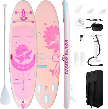 Надувна SUP-дошка Tuxedo Sailor 10'6 x 33 x 6 для йоги, серфінгу та подорожей з аксесуарами