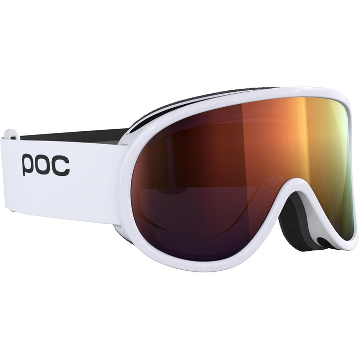 Унісекс лижна маска POC Retina Mid, біла, помаранчева лінза, універсальний розмір
