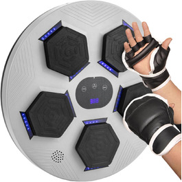 ACROSSPART Музична бокс-машина Bluetooth, електронний боксер для дорослих, настінна боксерська панель із музикою, регульована швидкість, біла