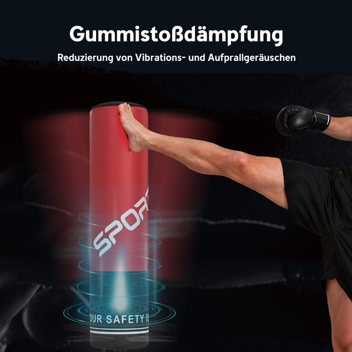 Стенд-боксерський мішок 135 см. Самостійна підставка, 10 присосок та амортизатор для дорослих та підлітків.