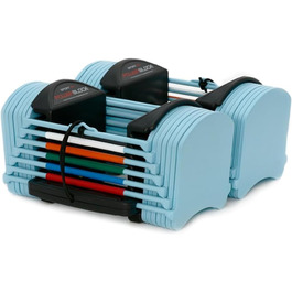 PowerBlock Sport 24: Регульовані гантелі, 1.4-10.9 кг, сталева конструкція, для дому