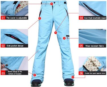 Водонепроникний та вітронепроникний жіночий комплект для катання на лижах (куртка та штани) – теплий зимовий костюм для походів та сноубордингу, оранжево-чорний (L, білий+чорний)