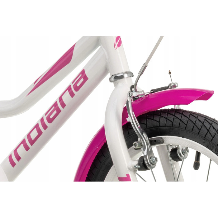 Дитячий велосипед INDIANA Roxy Kid 16 дюймів для дівчинки, Білий