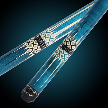 Професійний більярдний кий CUEELF з низьким відбиттям, 13 мм наконечник, вага 552-567 г, блакитний, з кейсом