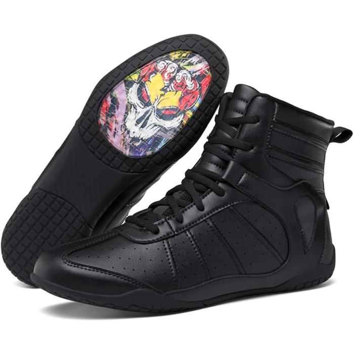 Чоловічі боксерські черевики Pro Wrestling, жіночі фітнес-тренувальні черевики, боксерські черевики 42 EU, чорні