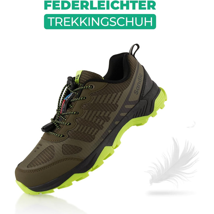 Трекінгові черевики для жінок та чоловіків, дихаючі, для трекінгу та трейлраннінгу, розмір 42 EU, зелені