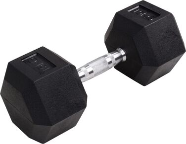 Гантелі Miweba Sports Hexagon 15 кг, пара – професійні короткі гантелі з чавуну, ергономічна ручка