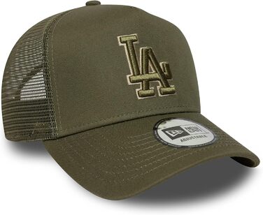 Кепка бейсболка New Era A-Frame Trucker Dodgers бежева (регульована, сітка, літо)