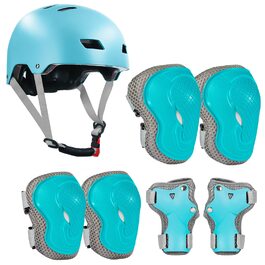 Шолом для катання на роликах та велосипеді LANOVAGEAR: дитячий, спортивний, для підлітків та дорослих (рожево-фіолетовий-блакитний)