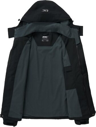 Чоловіча демісезонна куртка Softshell з капюшоном, водонепроникна вітрівка для походів, кемпінгу та активного відпочинку, чорна, розмір XL