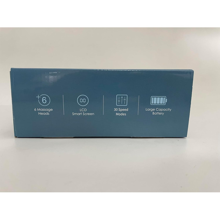 Масажний пістолет EKUPUZ, 30 швидкостей, 6 насадок, для м'язів, з USB-C, для шиї, спини, плечей, чорний