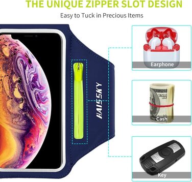 Спортивний браслет для телефону Guzack: універсальний, для бігу, до 6.9' (iPhone, Samsung, Huawei, Xiaomi)