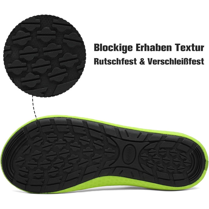 Чоботи для плавання SAGUARO: чоловічі та жіночі, водонепроникні, для пляжу, серфінгу, дайвінгу, неопренові, швидко сохнуть, розміри EU 36-47 (зелений, жовтий)