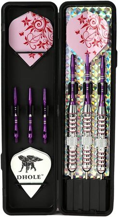 Сталеві дротики CUESOUL Pink Ladies 21/23 г з алюмінієвими стеблями (наконечник сталевий)