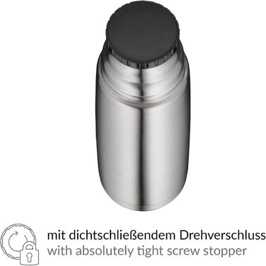 Термос alfi ISOTHERM PERFECT DV 750 мл з нержавіючої сталі з чашкою, герметичний, з гвинтовою кришкою, тримає тепло, без відбитків, довговічний, можна мити в посудомийці, без BPA
