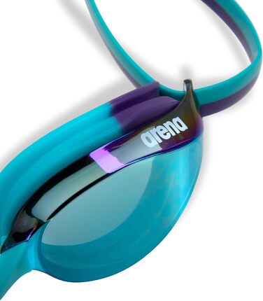 Дитячі окуляри для плавання Arena Python, унісекс, 6-12 років, для змагань, малий каркас, антизапарні лінзи, Smaragd/Pfau/Pflaume