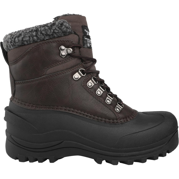 Водонепроникні зимові черевики Riehmot для жінок та чоловіків. Теплі, з підкладкою, антиковзні, для ходьби, трекінгу, роботи та катання на лижах. Розміри EU 36-47 (Новий, коричневий, 45 EU)