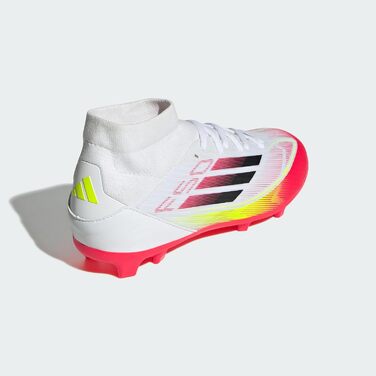 Дитячі футбольні бутси adidas F50 League Mid FG/MG - білі, чорні, жовті (38 2/3 EU)
