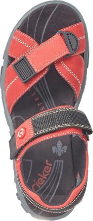 Жіночі сандалії Rieker 68851, класична модель, червоний колір, розмір 39 EU