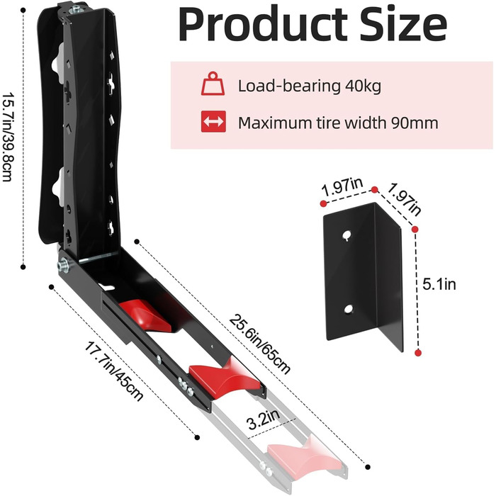 Настінна тримач для велосипеда Urban Deco - поворотний, до 40 кг