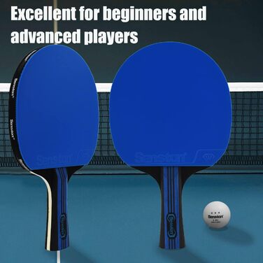 Набір для пінг-понгу Senston: 2 ракетки, 3 м'ячі, сумка. Підходить для студентів, початківців, тренувань та сімейного дозвілля (S8)