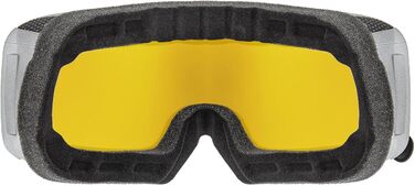 Гірськолижна маска Uvex Saga To Unisex, сірий, сріблясте дзеркальне скло, універсальний розмір