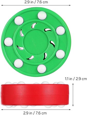 Набір хокейних шайб BESPORTBLE 6 шт. - шайби для вуличного хокею з ABS пластику, для гри в приміщенні та на вулиці, тренування інлайнового хокею - кольорові та неслизькі, для дітей та дорослих