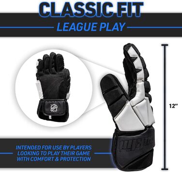 Хокейні рукавички Franklin Sports - для гри з м'ячем та на вулиці - легкі, класичний крій - розмір Senior