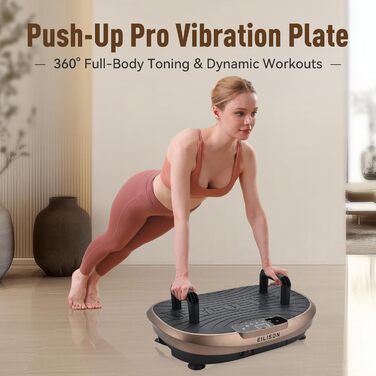 Машина для тренувань EILISON FITABS 3D з вібрацією та сидінням: вібрація, пульсація, платформа для віджимань, лімфодренаж, схуднення, відновлення. Кольори: Braun, Schwarz, Silber