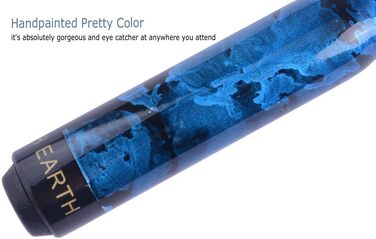 Набір для більярду AB Earth Pool-Queue-Stick з ергономічним дизайном, 13 мм, 147,3 см, з підвісною ручкою, дерев'яний (ахове дерево), з кейсом, 18 oz