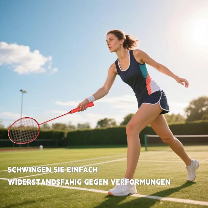 Ракетка для бадмінтону Profi 100% карбон, ультралегка, для тренувань та розваг (червона)