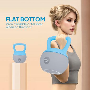 Гантель SportNOW Soft Kettlebell 10 кг з нековзним ручним захватом для тренувань у залі та дому