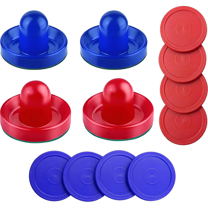 СеренеЛайф Ейрхокей - ігровий стіл для ехокею, повного розміру, з шайбами та шайбельними штангами. Ідеальний для дітей та дорослих. Синій та чорний колір.