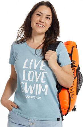 Плавальний жилет Open Water 28 л з водонепроникним мішком та знімним підкладкою. Легкий, зносостійкий, простий у складанні. Оранжевий, універсальний розмір.