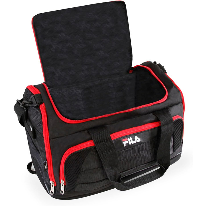 Спортивна сумка FILA Cypress Unisex, маленька сумка для спорту та тренувань, Onyx/Red (один розмір)