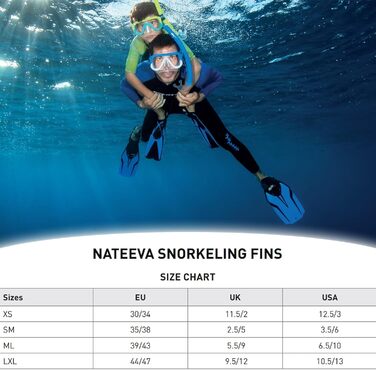 Ласти Mares Nateeva для снорклінгу, унісекс, для дорослих