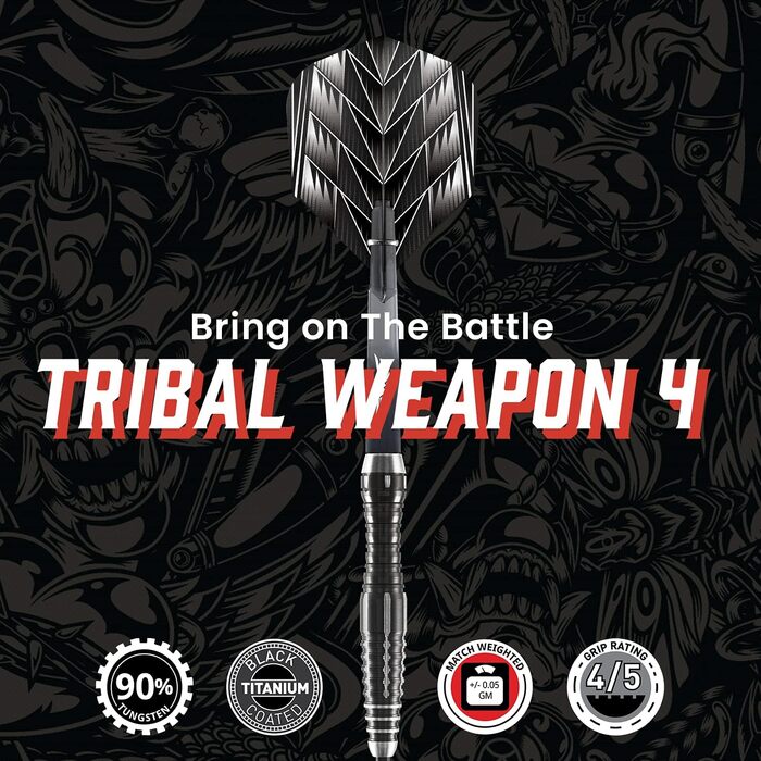 Дротики для дартсу Shot! Tribal Weapon 4, сталевий накінечник