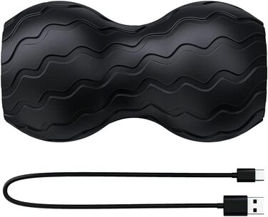 Ергономічний масажний ролер Therabody Wave Duo з Bluetooth, для спини, шиї та хребта, 5 режимів вібрації
