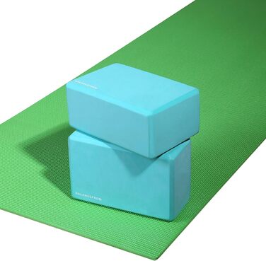Набір з 2 високощільних йога-блоків BalanceFrom GoYoga 9x6x4 дюйми, зелений, нова версія