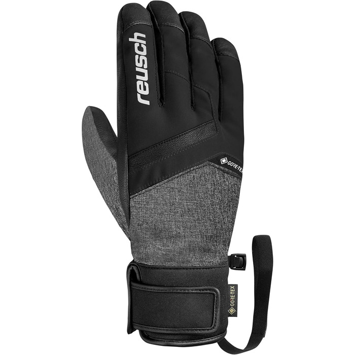 Герметичні гірськолижні рукавички Reusch Gore-TEX унісекс Softshell, чорно-сірі, розмір 7.5